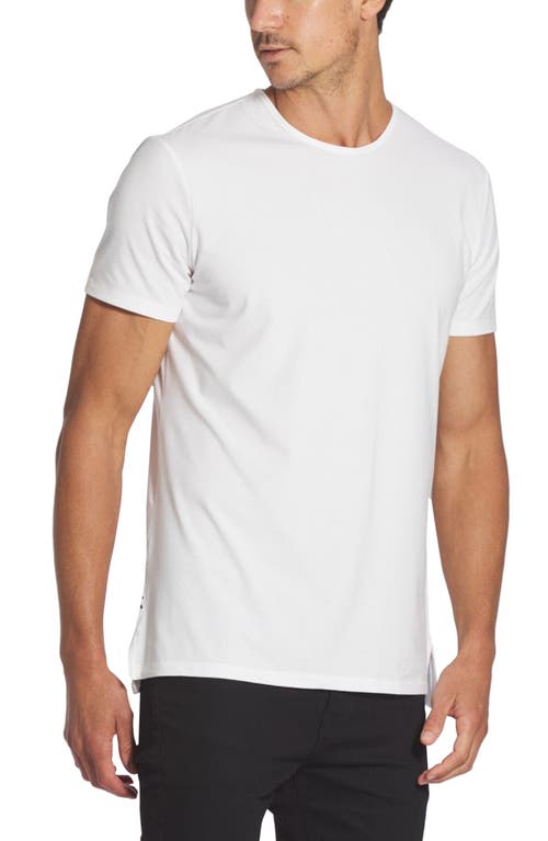 Cuts AO Split Hem T-Shirt in White  product