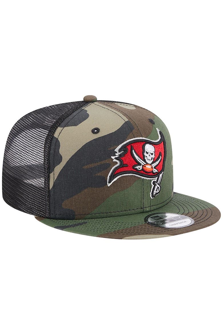 Men's New Era Camo Tampa Bay Buccaneers Classic Trucker 9FIFTY Snapback Hat, Alternate, color, Camo