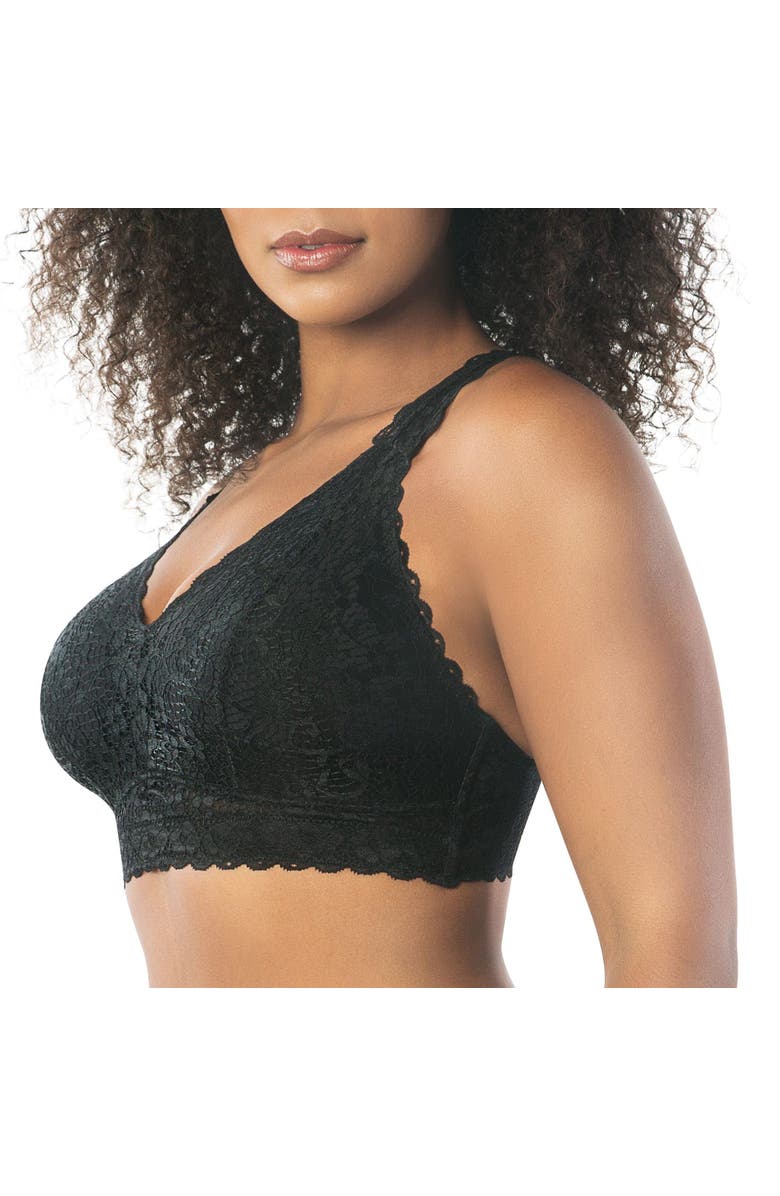 Parfait Adriana Wire-Free Lace Bralette, Alternate, color, Black