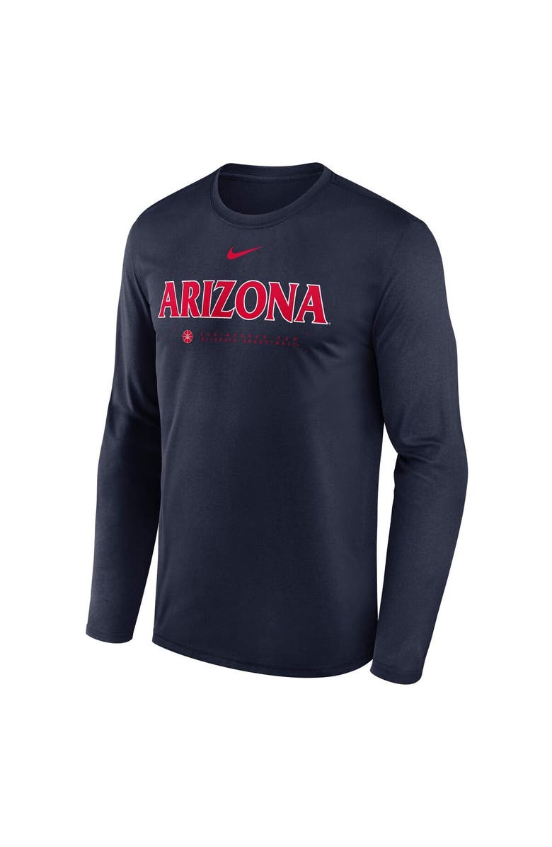 Nike Men's Nike Navy Arizona Wildcats 2025 Courtside Basketball Shootaround Legend Dri-FIT Long Sleeve T-Shirt, Alternate, color, Navy