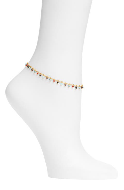 Rainbow Cluster Anklet