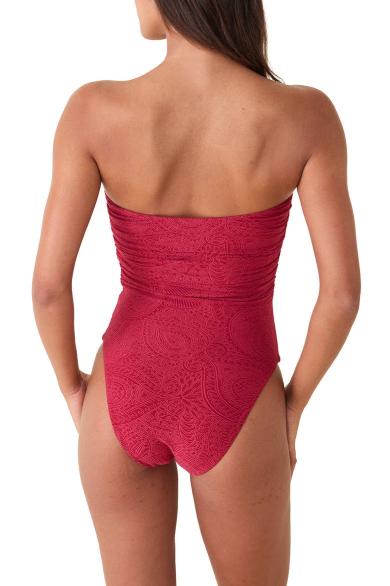 Pana Strapless One-Piece Swimsuit, Alternate, color, PAPRIKA