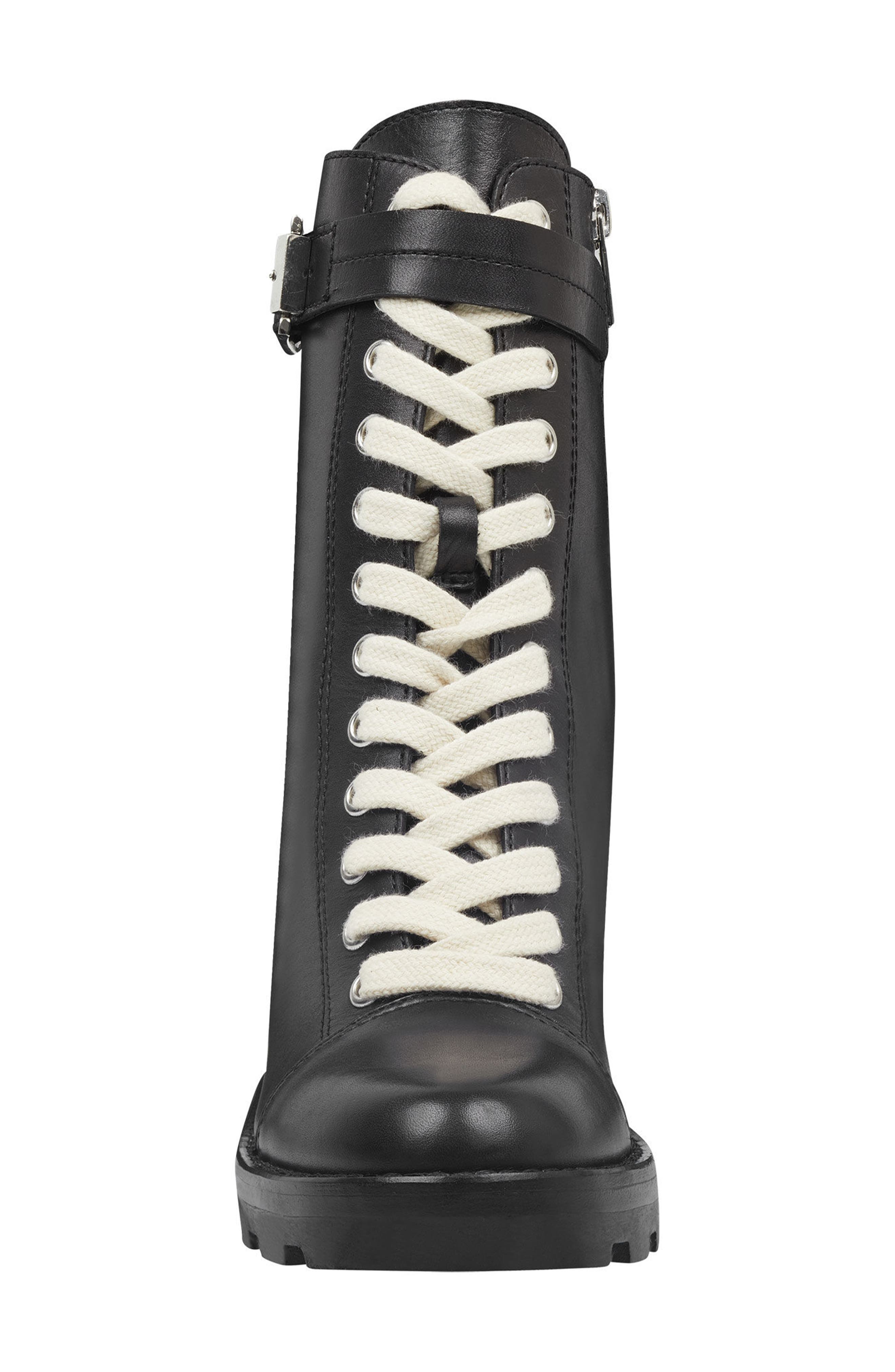 Waren Combat Boot, Alternate, color, BLACK LEATHER