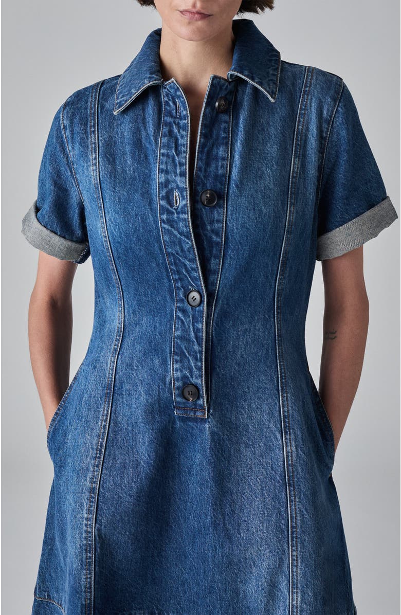CO Midi Denim Dress, Alternate, color,