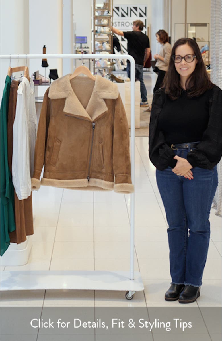 Faux Shearling Moto Jacket, sales video thumbnail