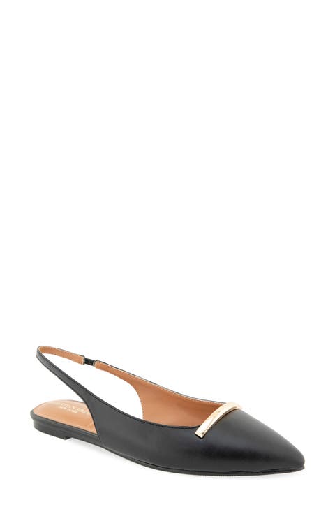 Kimbal Pointed Toe Slingback Flat