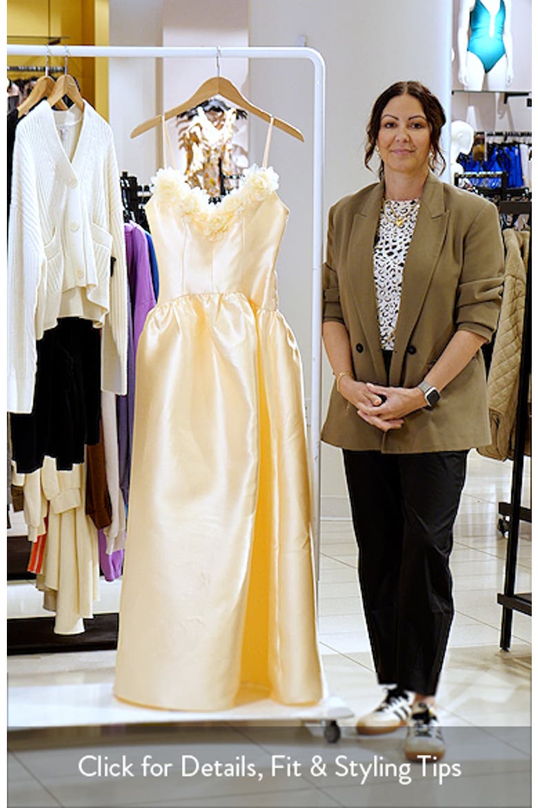 Ruffle Sateen Fit & Flare Gown video