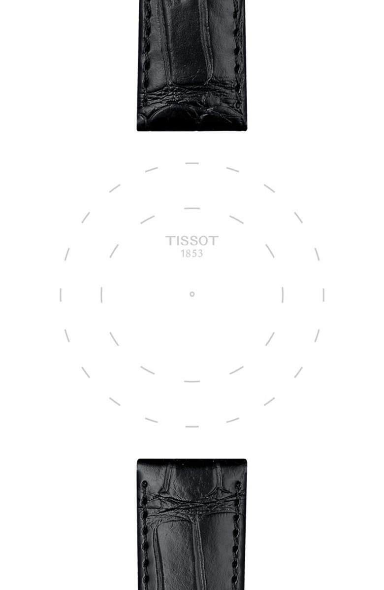 Tissot 20mm Croc Embossed Leather Watchband, Alternate, color, 