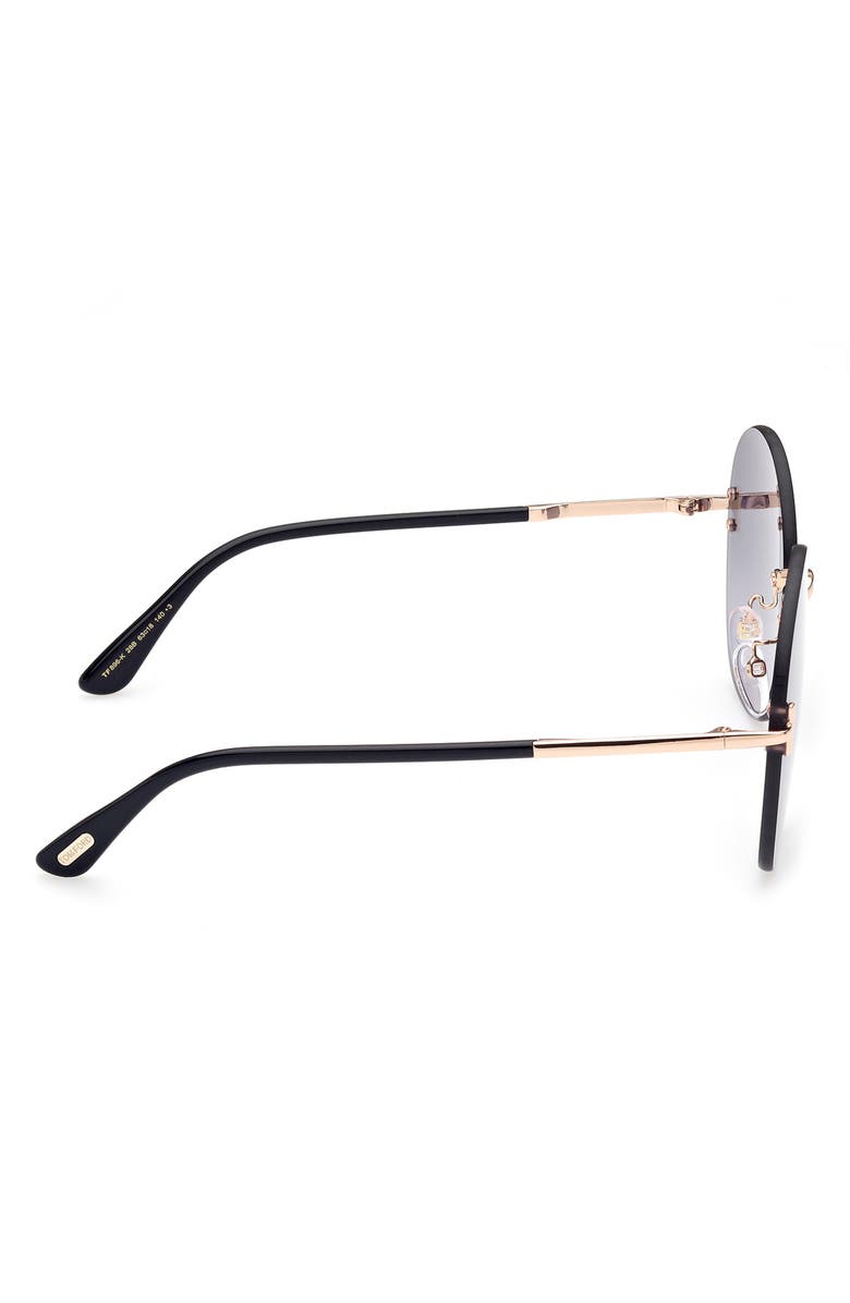 TOM FORD 63mm Round Sunglasses, Alternate, color, 