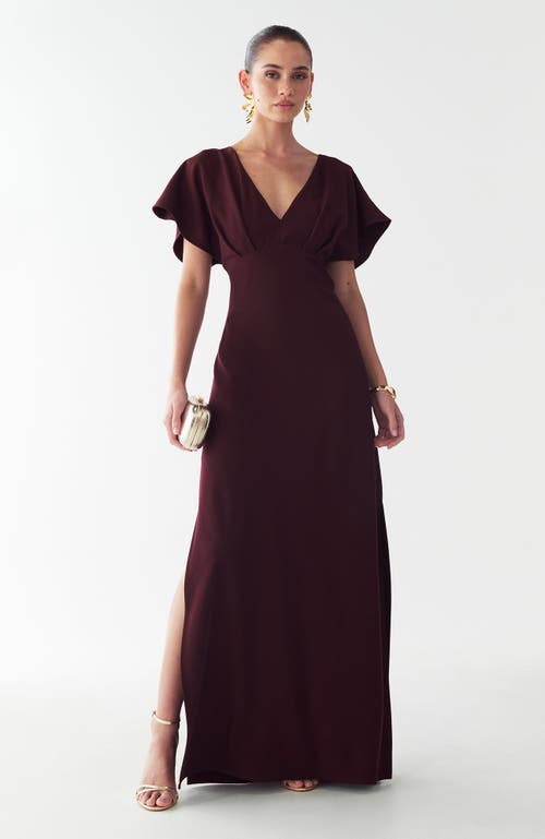 Bwldr Aura Maxi Dress In Burgundy