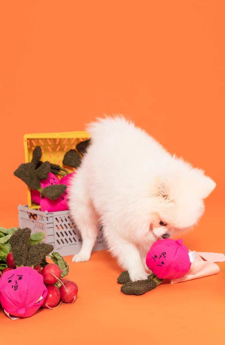 the furryfolks Radish Nosework Toy, Alternate, color, Pink
