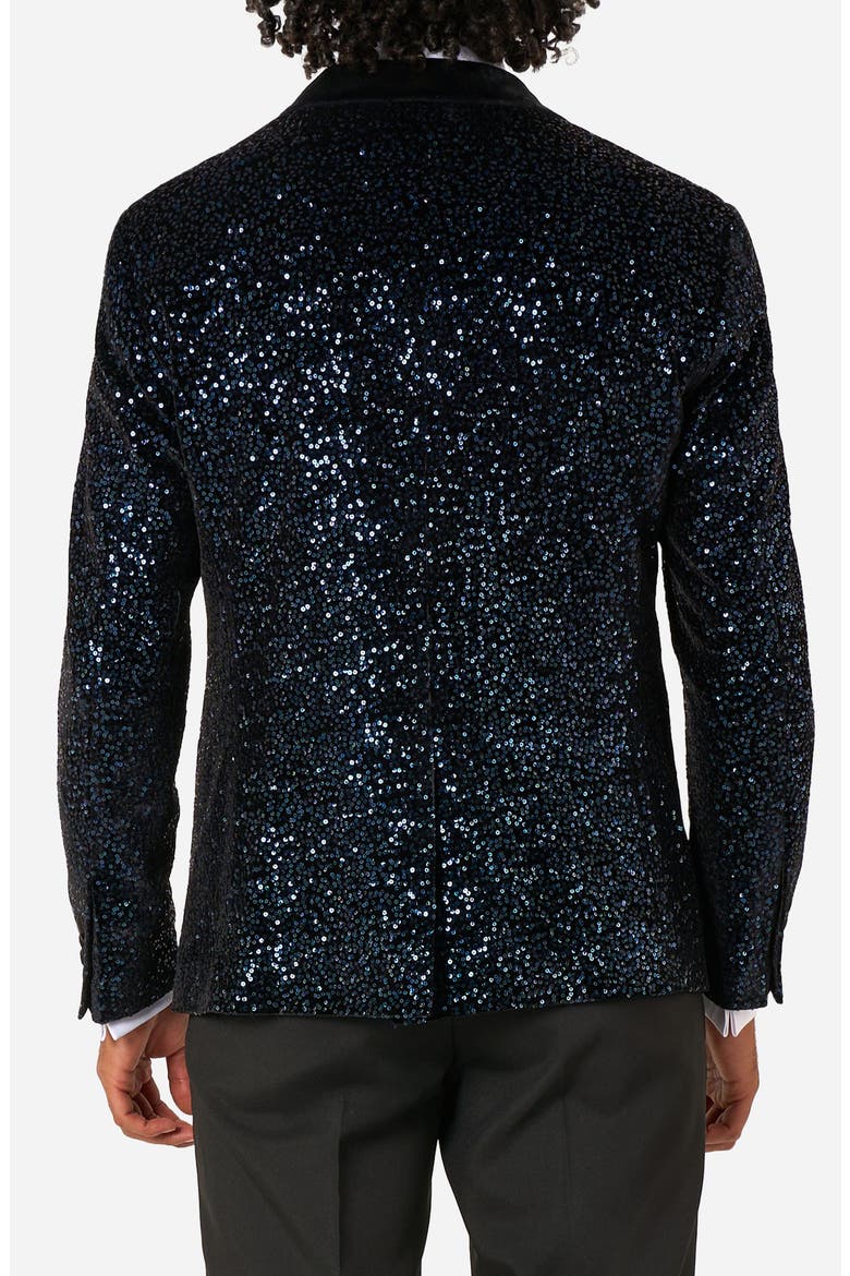 Navy Sequin Dinner Jacket, Alternate, color, BLUE