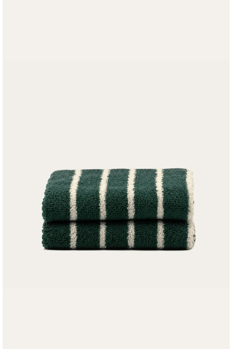 Ultraplush Australian Cotton 2-piece Hand Towel Set, Main, color, Verdant & Ecru