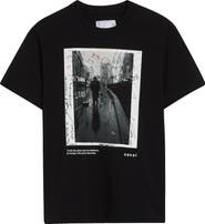 【sacai】James Dean Cotton T-Shirt Black 'James Dean' Cotton Poplin T-shirt by sacai on Sale
