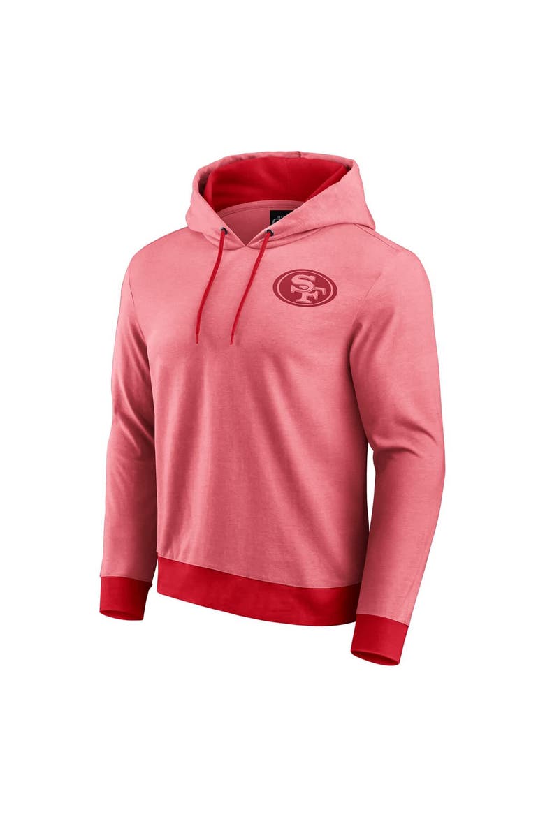 Men's Darius Rucker Collection by Fanatics Scarlet San Francisco 49ers Tonal Knit Pullover Hoodie, Alternate, color, Heather Red