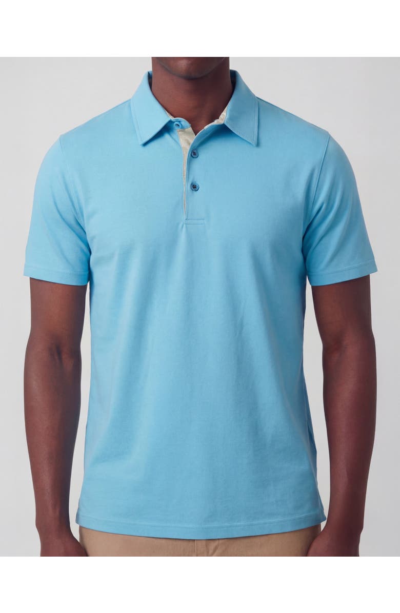 Lords of Harlech Mens Knit Polo, Alternate, color, Teal