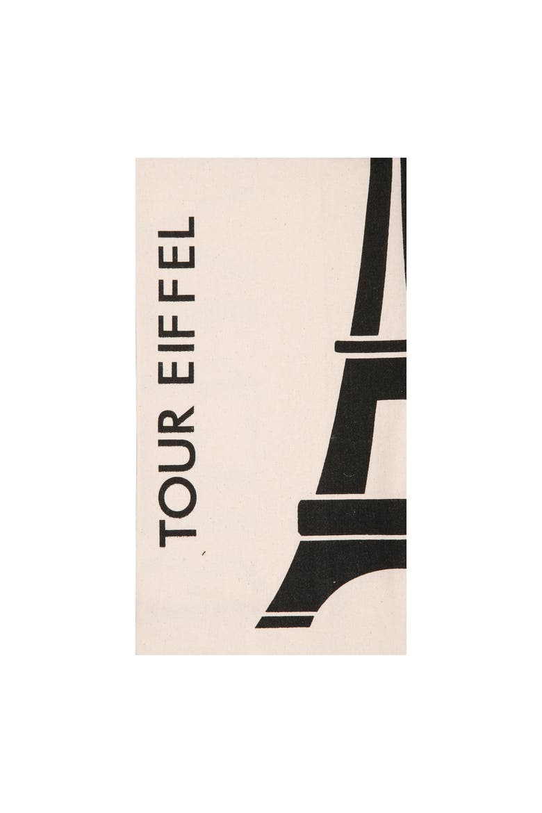From Paris With Love Flour Sack Cotton Kitchen Towel, Main, color, White