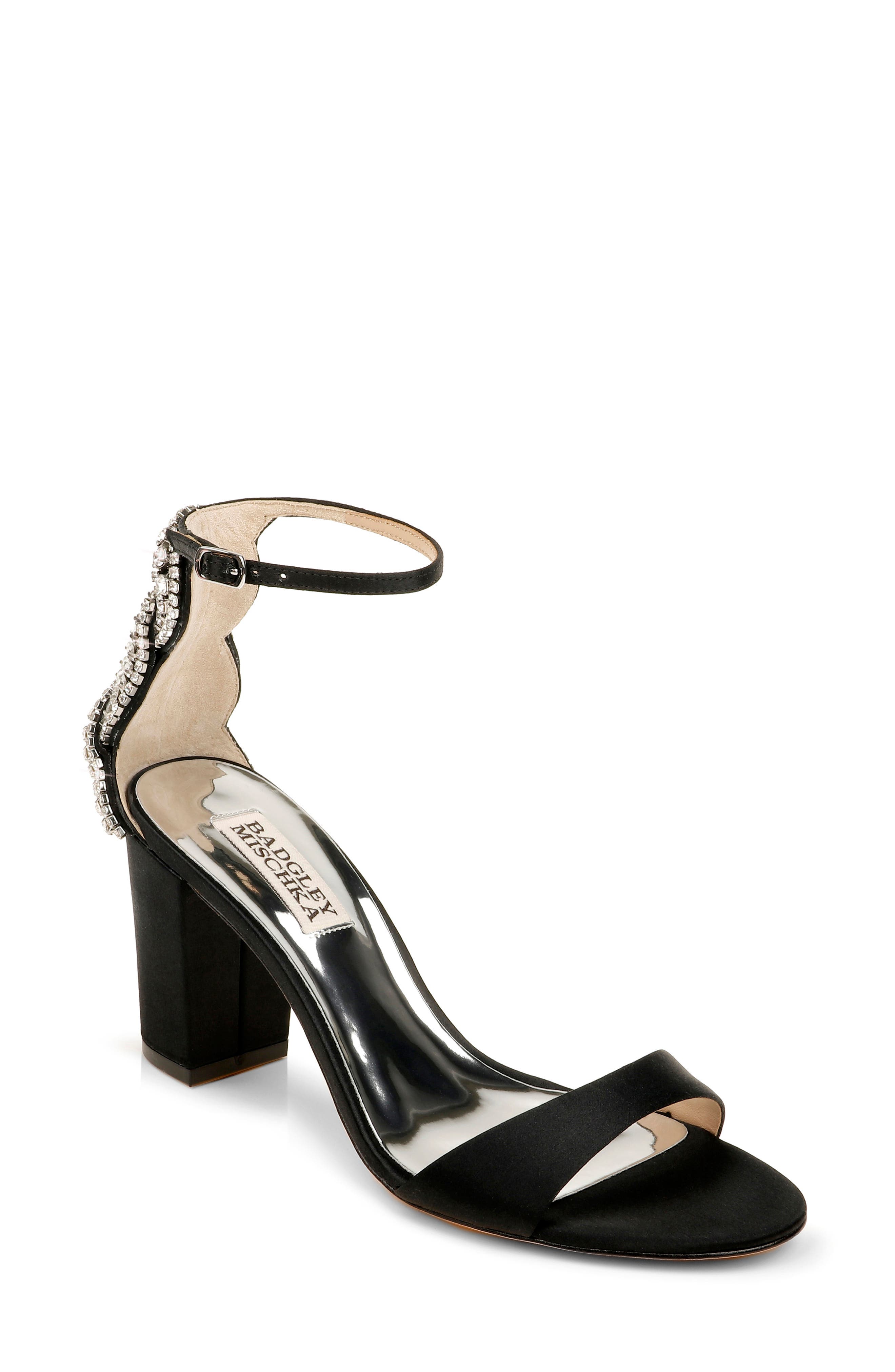 Badgley Mischka Collection Badgley Mischka Zabella Embellished Ankle Strap Sandal, Main, color, 