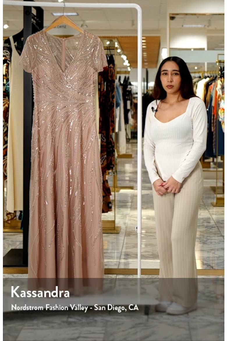 Xscape Bead & Sequin Fit & Flare Gown video