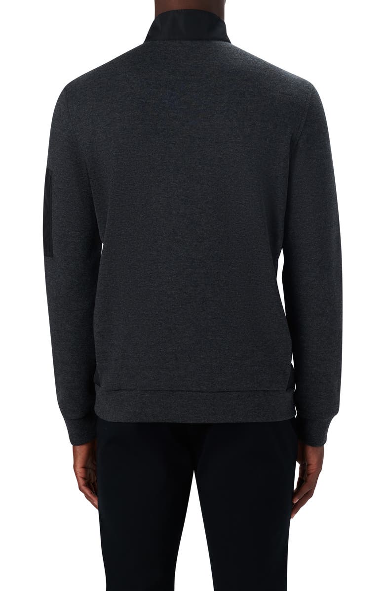 Bugatchi Mixed Media Quarter Zip Pullover, Alternate, color, 