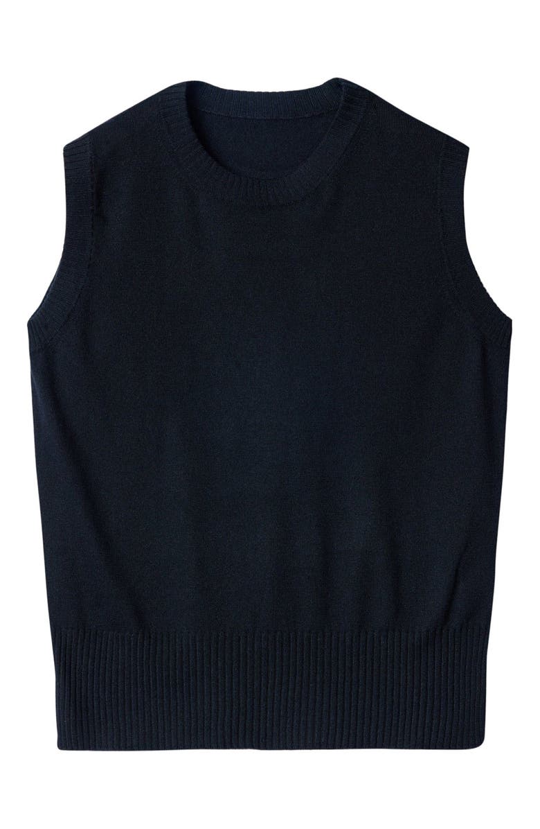 GOBI Mongolian Cashmere Cashmere Silk Sleeveless Top, Alternate, color, Black