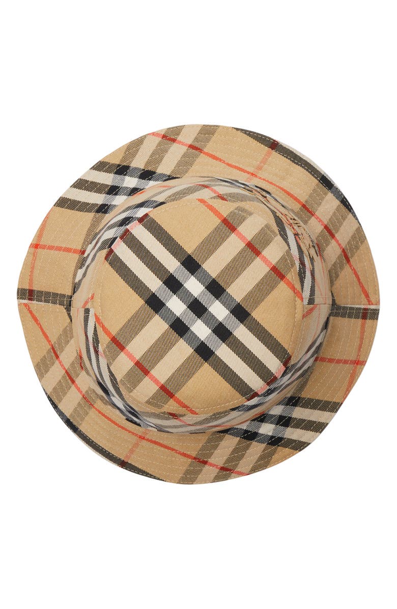 Burberry EKD Check Twill Bucket Hat, Alternate, color, Sand