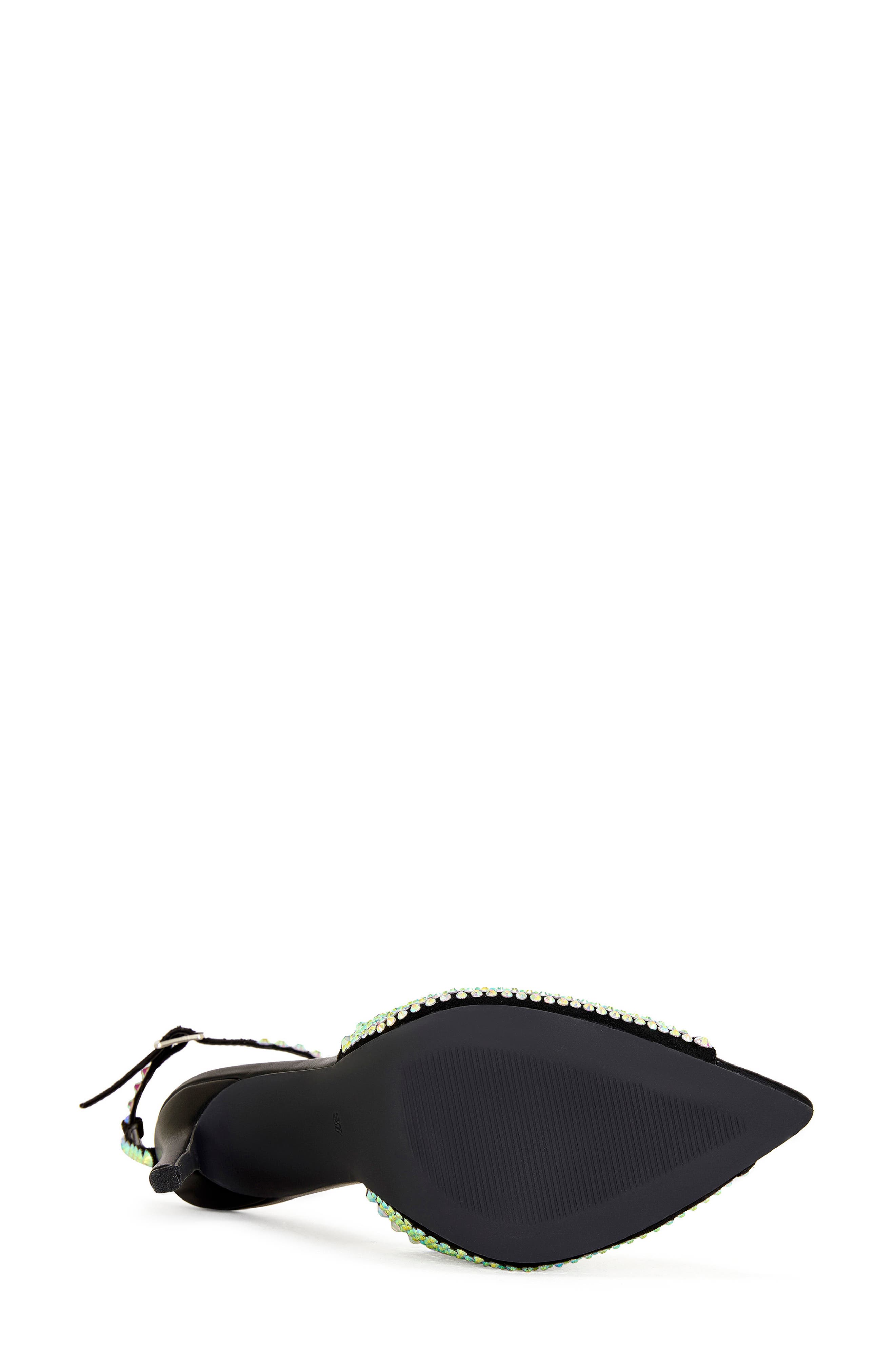 AZALEA WANG Quarinii Ankle Strap Pointed Toe Sandal, Alternate, color, Black