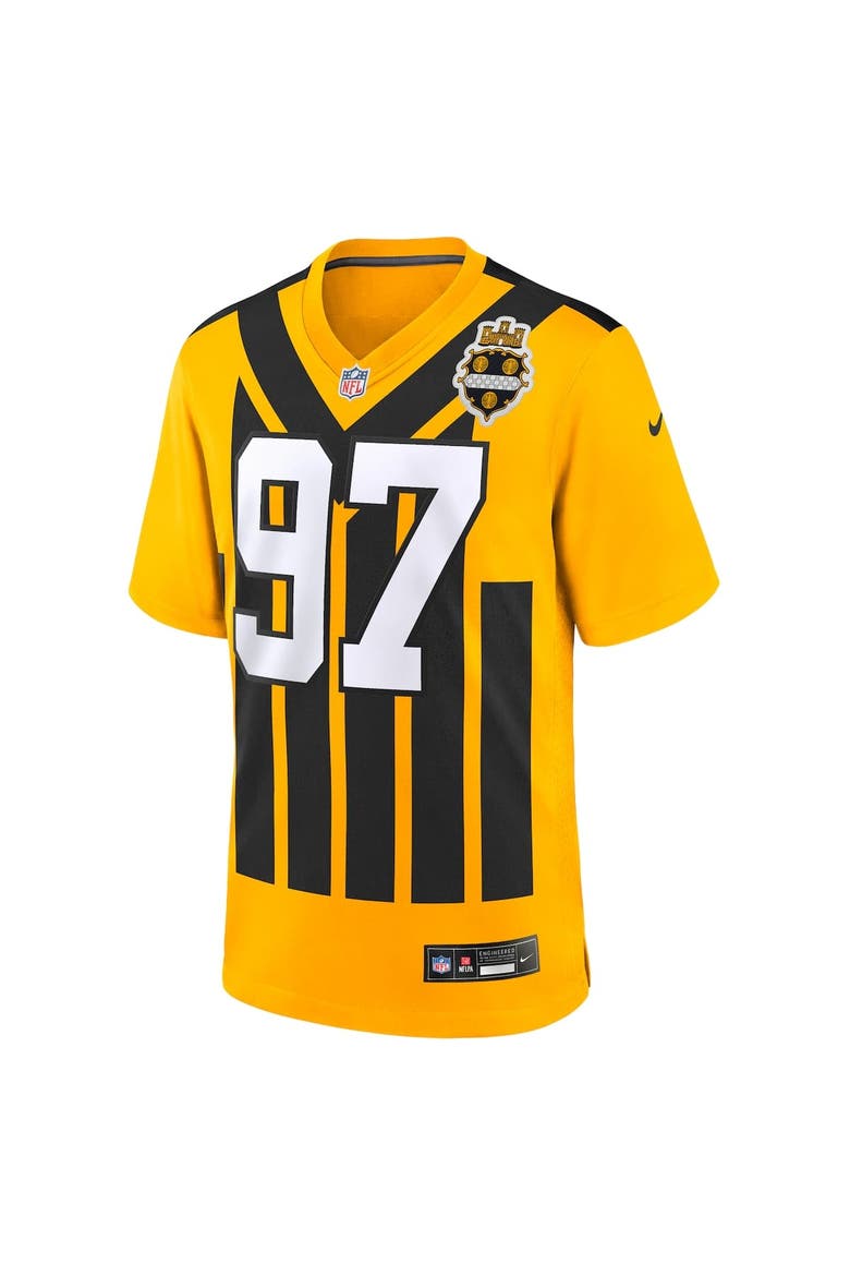 Men's Nike Cameron Heyward Gold Pittsburgh Steelers Alternate 1933 Throwback Game Jersey, Alternate, color, Gold