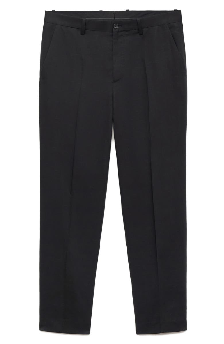 MANGO Straight Leg Pants, Alternate, color, Black