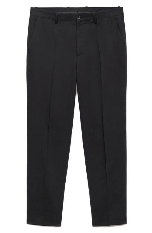 Mango Straight Leg Pants In Black