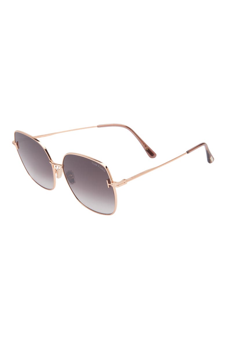 59mm Square Gradient Sunglasses, Alternate, color, GOLD/ OTHER / GRADIENT SMOKE