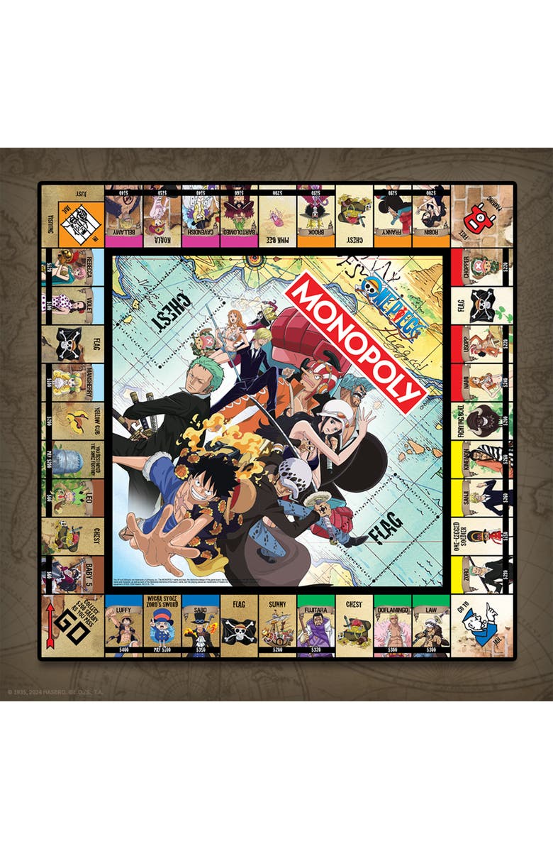 Monopoly One Piece Strategy Board Game, Ages 8+, Alternate, color, Multicolored