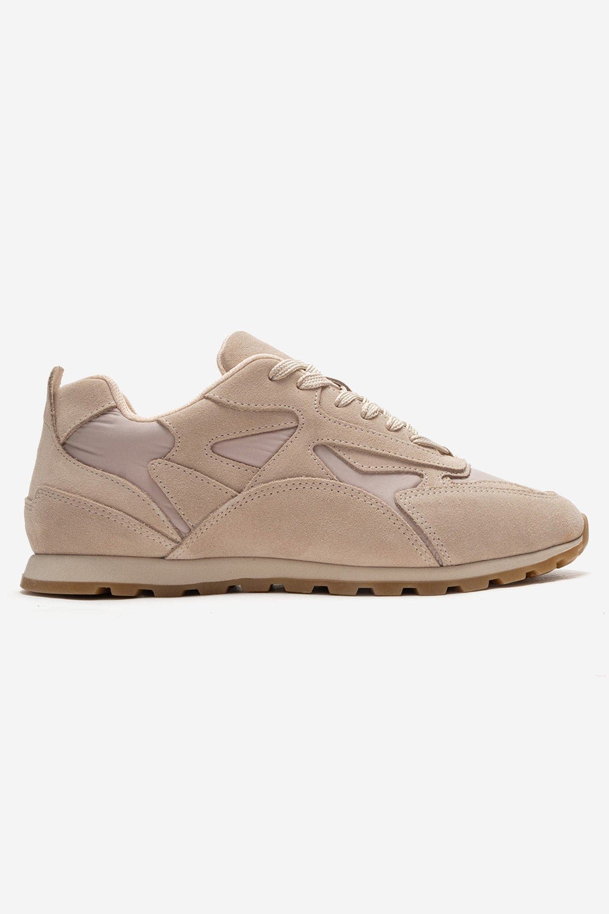 Sahra Leather Sneaker, Alternate, color, Beige Suede