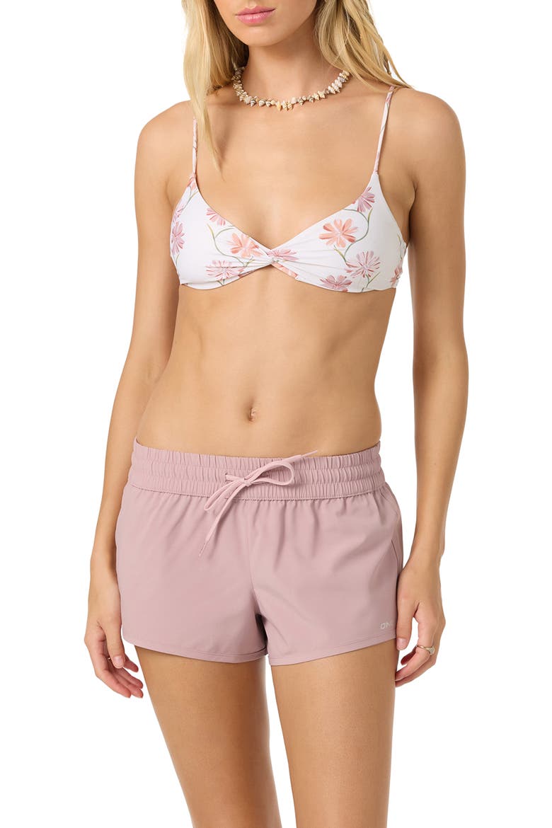 Balboa Saltwater Solids Cover-Up Shorts, Alternate, color, ORCHID