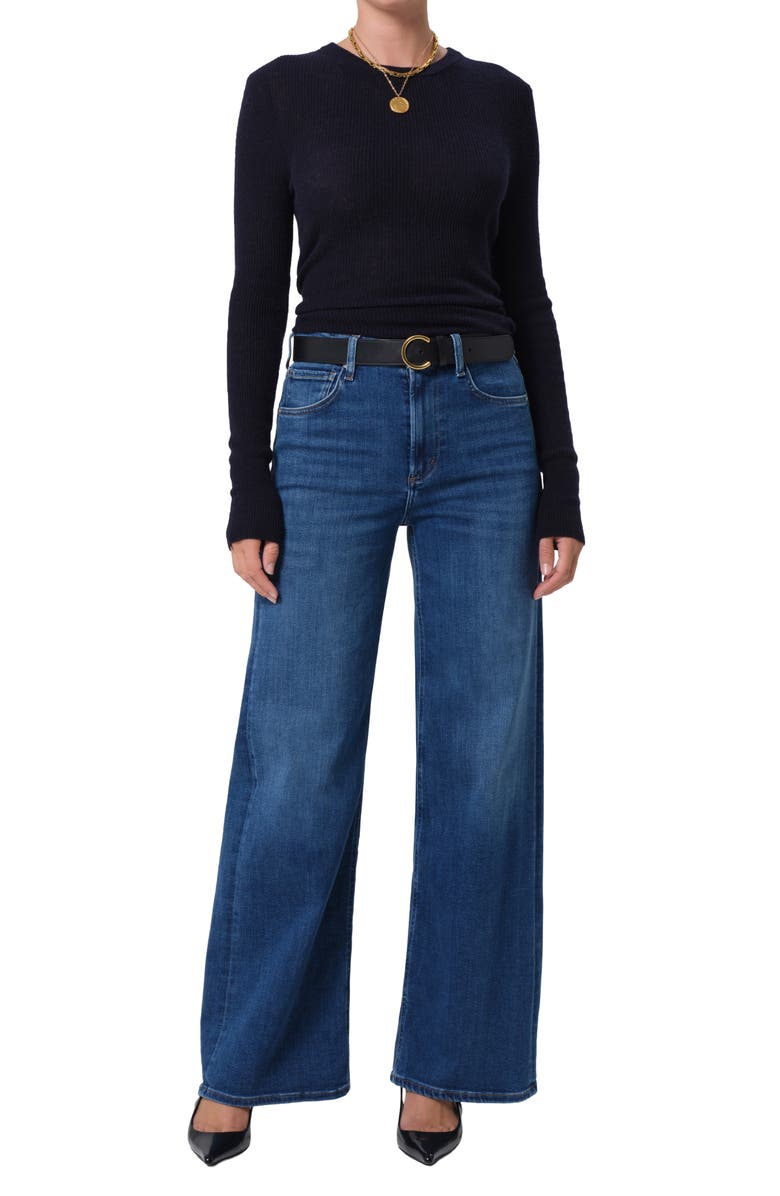 Citizens of Humanity High Waist Wide Leg Jeans, Alternate, color, Ambry Md Indig