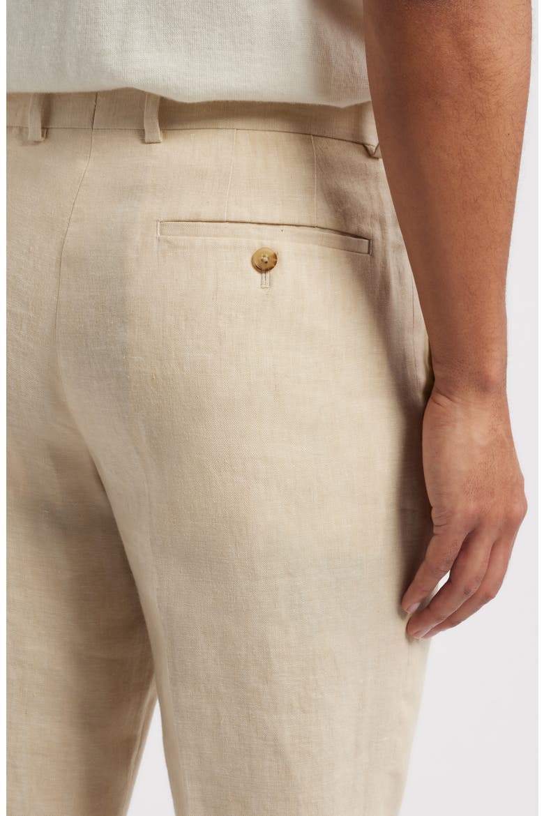 Henrik Trim Fit Italian Linen Suit Separate Pants, Alternate, color, TAN DESERT