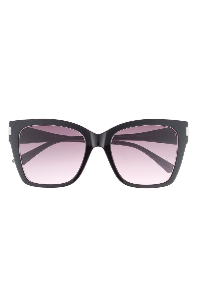 Vince Camuto 56mm Gradient Square Sunglasses, Main, color, Black Rose