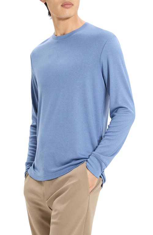 Theory Essential Long-sleeve Tee In Anemone Modal Jersey In Black