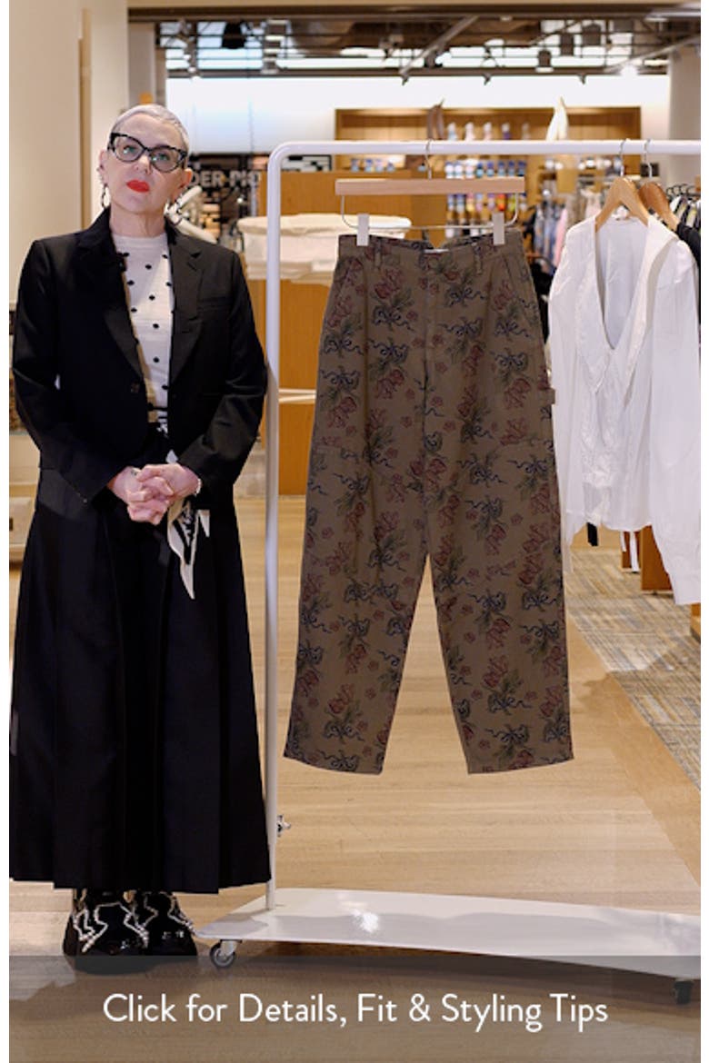 Drew Floral Print Relaxed Utility Jeans video