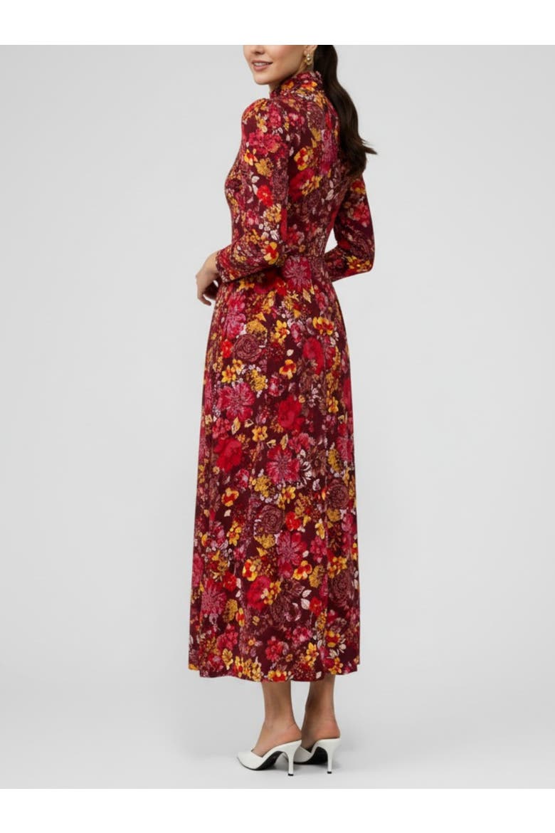 Harland Long Sleeve Halter Maxi Dress, Alternate, color, Fall Garland