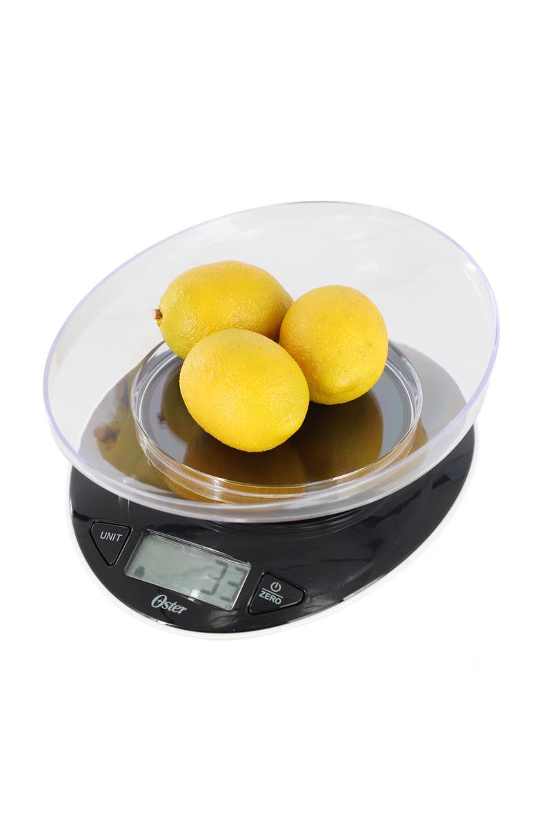 OSTER Lydell 2 Piece Digital Kitchen Scale with Bowl, Alternate, color, Black