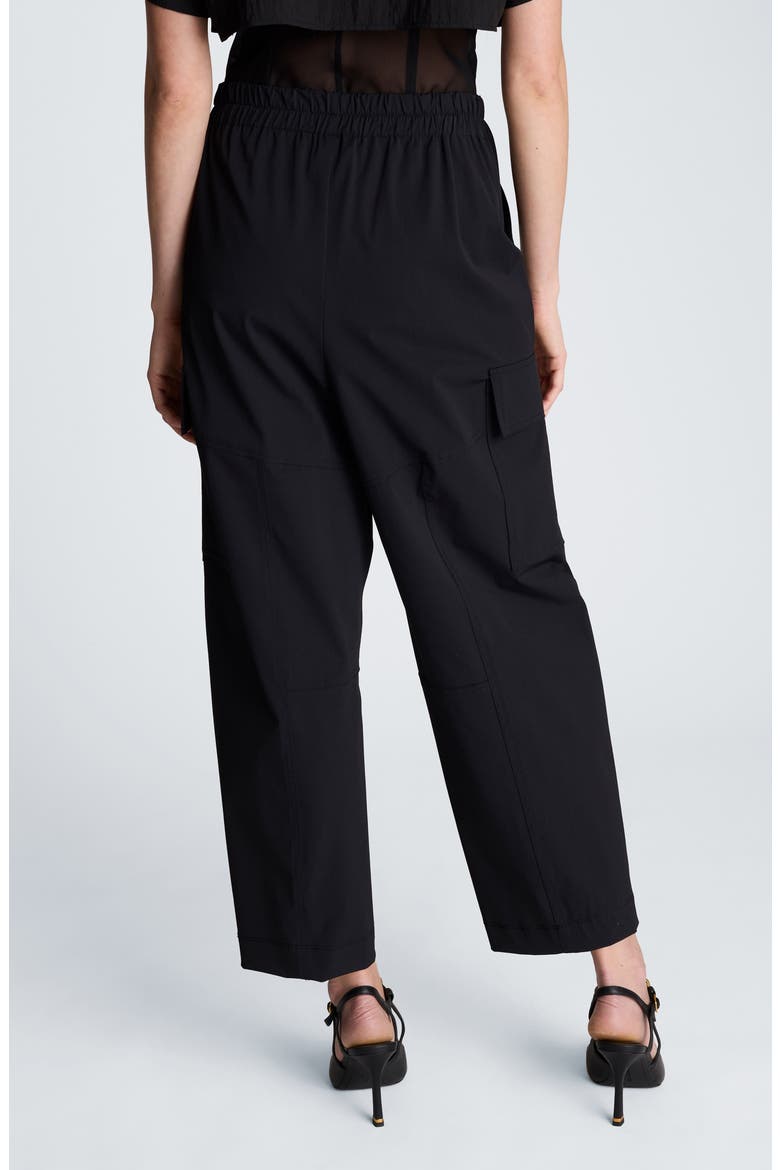 Cargo Barrel Leg Pants, Alternate, color, BLACK
