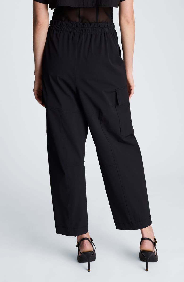 Kenneth Cole Cargo Barrel Leg Pants, Alternate, color, Black