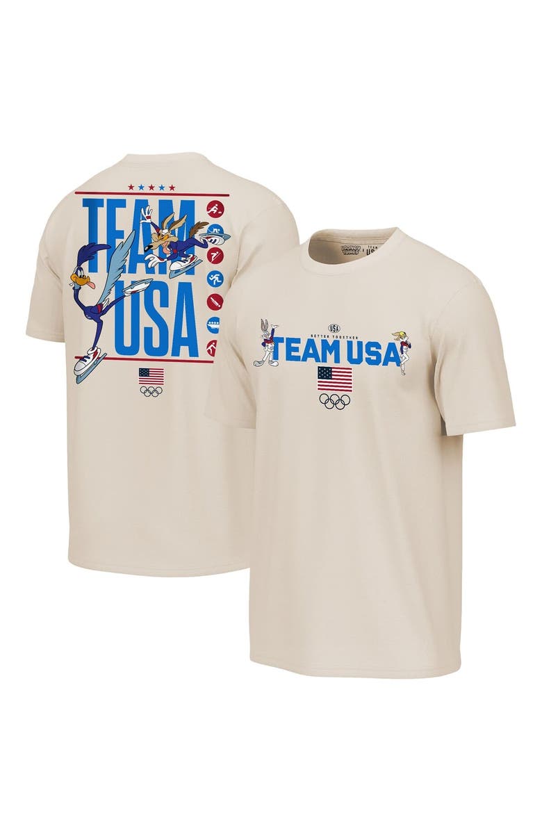 Outerstuff Men's Outerstuff  Cream Team USA x Looney Tunes Chased T-Shirt, Main, color, Cream