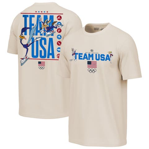 Men's Outerstuff  Cream Team USA x Looney Tunes Chased T-Shirt