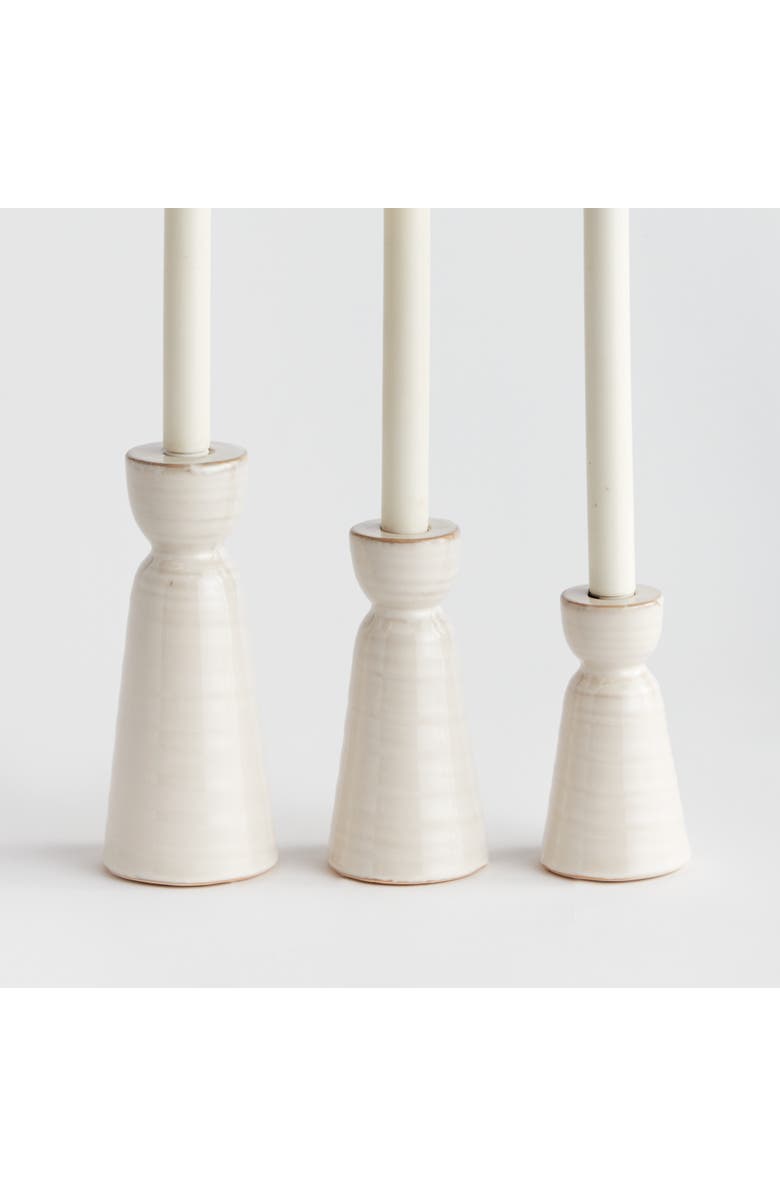 Napa Home & Garden Libbey Taper Candle Holders, Alternate, color, Off-White