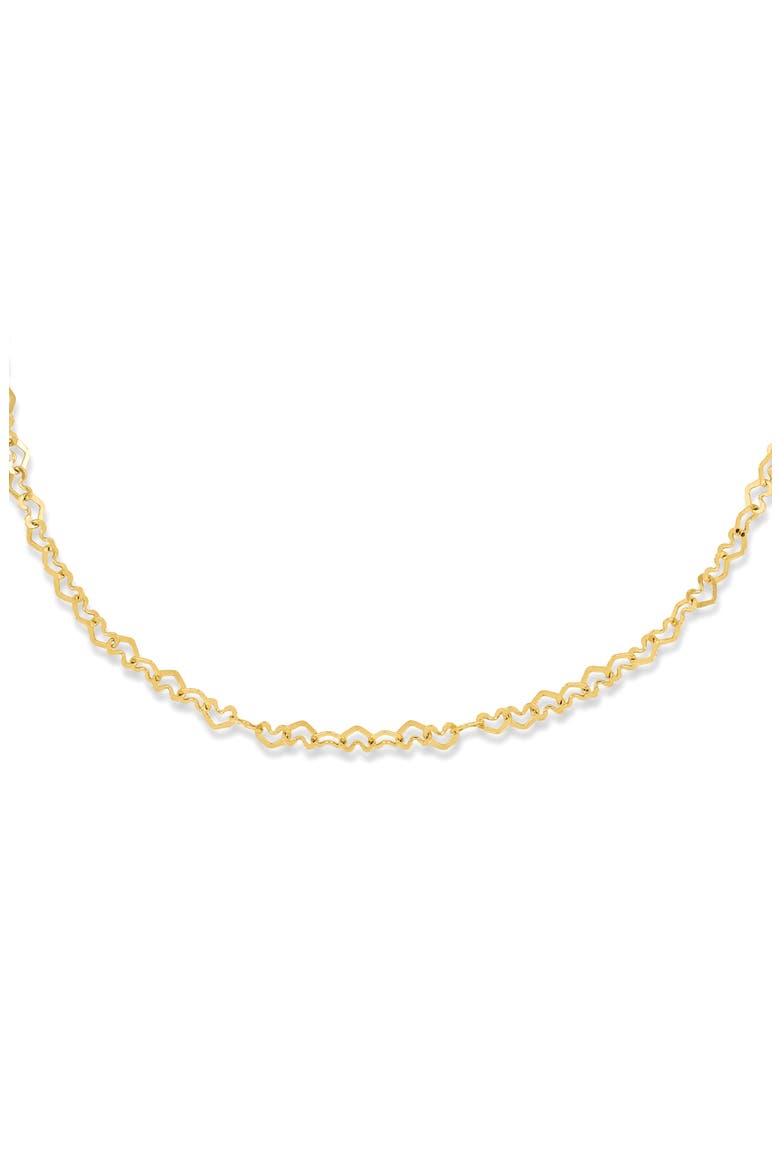 14K Gold Heart Chain Bracelet (Online Trunk Show), Alternate, color, 14K YELLOW GOLD