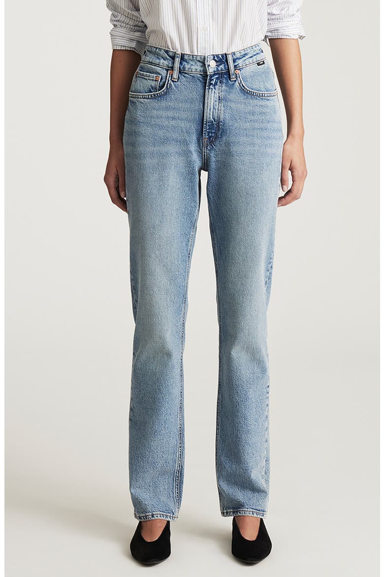 New York High Waist Ankle Straight Leg Jeans, Main, color, DARK VINTAGE CLASSIC
