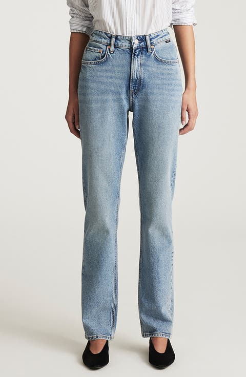 New York High Waist Ankle Straight Leg Jeans (Dark Vintage Classic)