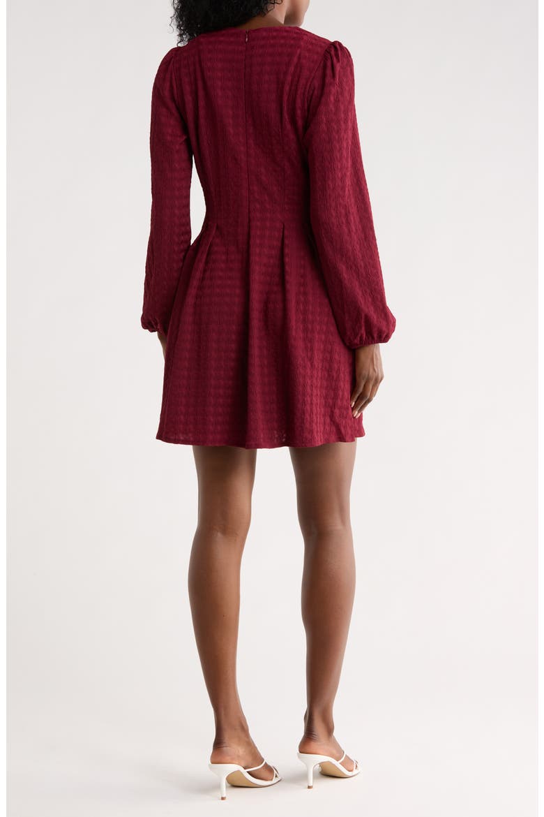 Puff Long Sleeve Dress, Alternate, color, JUNIPER BERRY